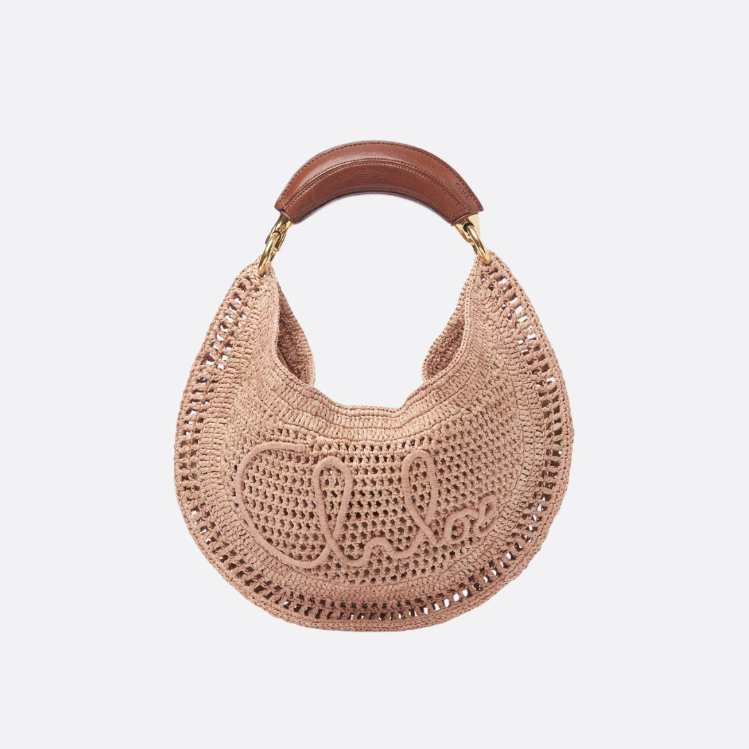CHLOÉ HEISSE SOMMER BANANA-TASCHEN AUS RAFFIA