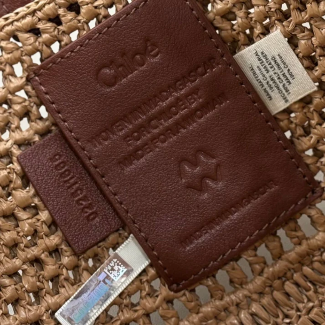 CHLOÉ HEISSE SOMMER BANANA-TASCHEN AUS RAFFIA