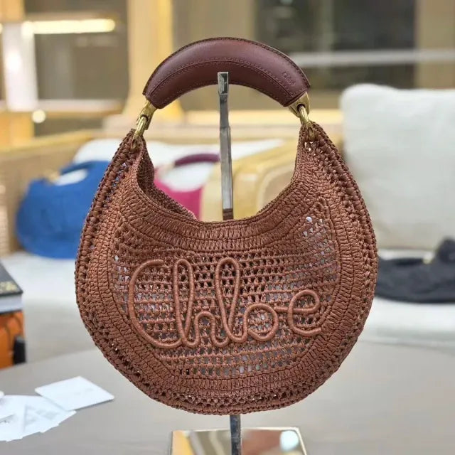 CHLOÉ HEISSE SOMMER BANANA-TASCHEN AUS RAFFIA