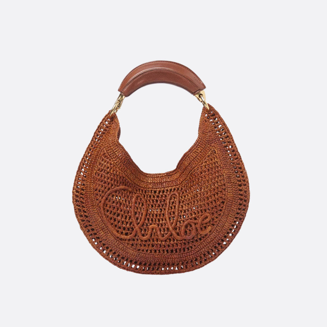 CHLOÉ HEISSE SOMMER BANANA-TASCHEN AUS RAFFIA