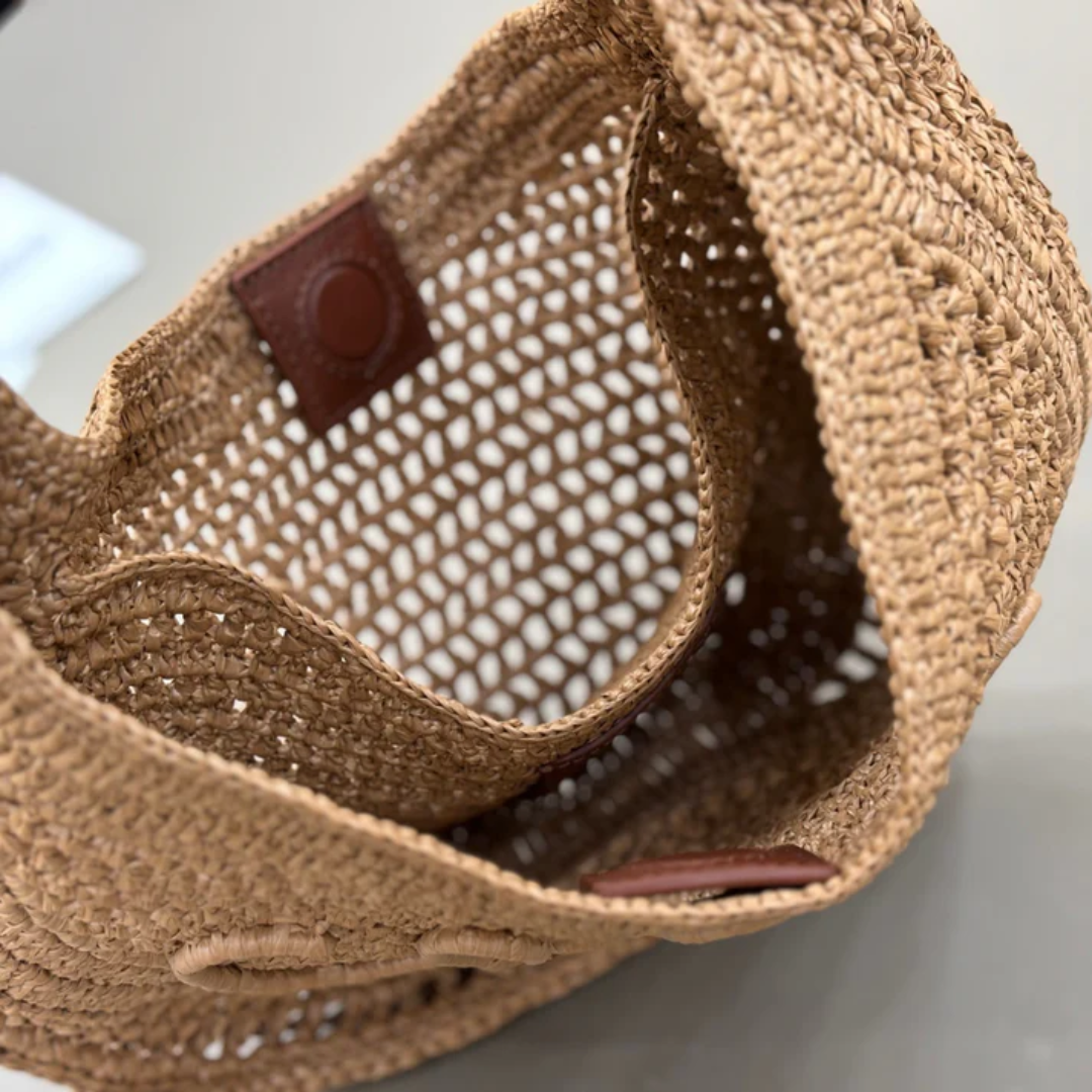 CHLOÉ HEISSE SOMMER BANANA-TASCHEN AUS RAFFIA
