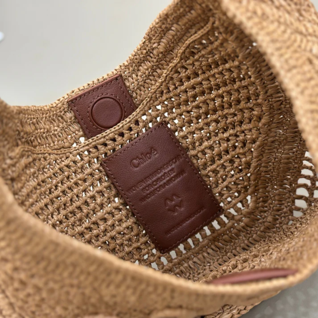 CHLOÉ HEISSE SOMMER BANANA-TASCHEN AUS RAFFIA